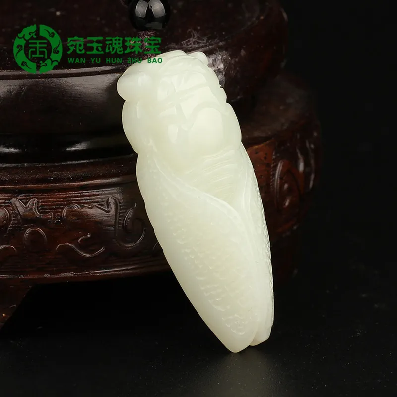 WANYUHUN Hetian Jade Pendants White Jade Unisex-2