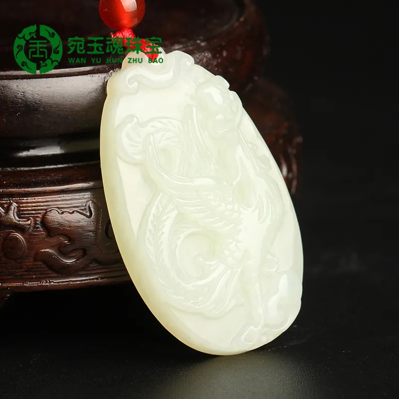 WANYUHUN Hetian Jade Pendants White Jade Women's-2