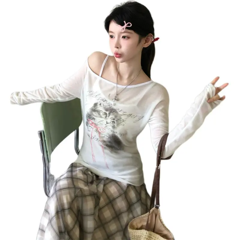 MORii T Shirts Women's White-4