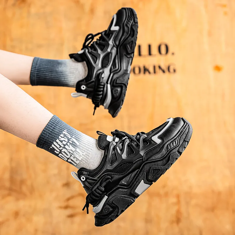 ROBINHOOD Slip Resistant, Abrasion Resistant, Breathable, Lightweight Low Top Chunky Sneakers Men's Box Included-8