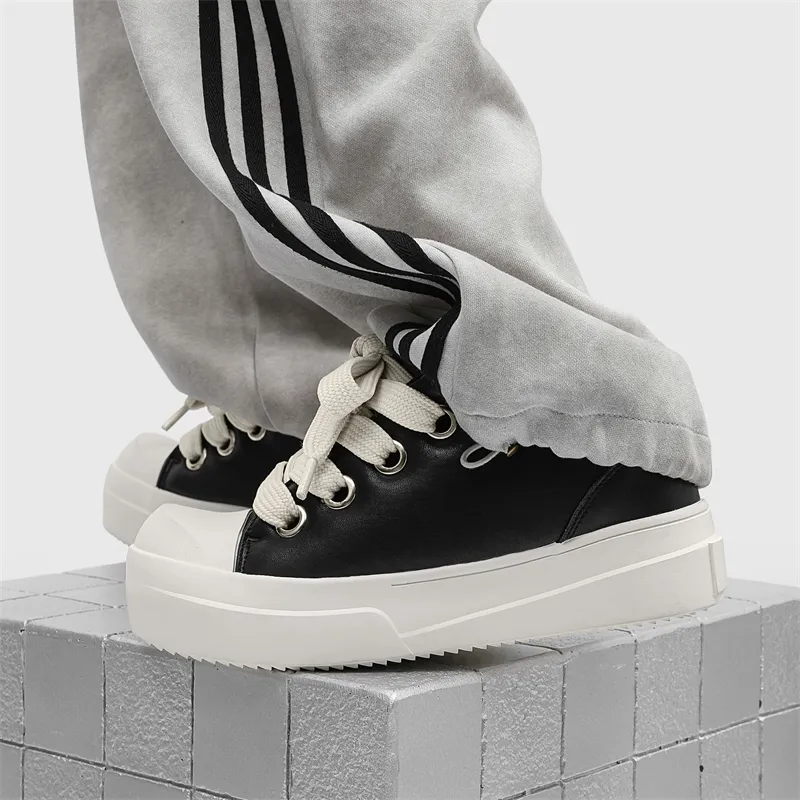 ROBINHOOD Abrasion Resistant, Lightweight, And Breathable Low Top Skateboard Shoes Men's Black Box Included-3
