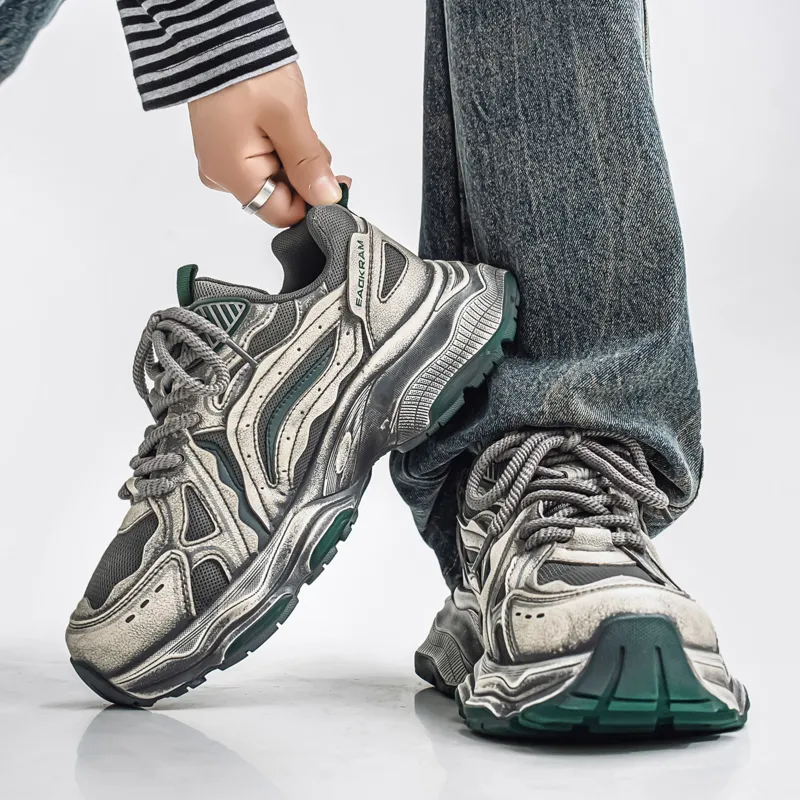ROBINHOOD Slip Resistant, Abrasion Resistant, Breathable, Lightweight Low Top Chunky Sneakers Men's Box Included-9