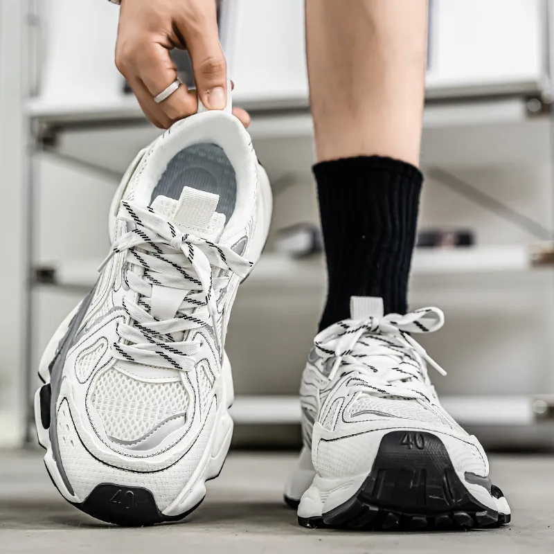 ROBINHOOD Wear resistant, Lightweight, Breathable, And Non slip. Low Top Chunky Sneakers Men's Box Included-3