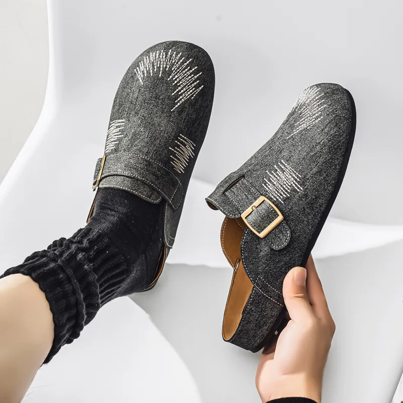 ROBINHOOD Odor Resistant Abrasion Resistant Slip Resistant Antibacterial Closed Toe Slippers Men's-3