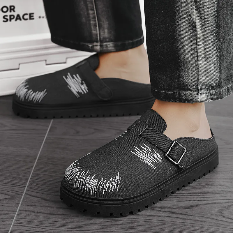 ROBINHOOD Odor Resistant Abrasion Resistant Slip Resistant Antibacterial Closed Toe Slippers Men's-3