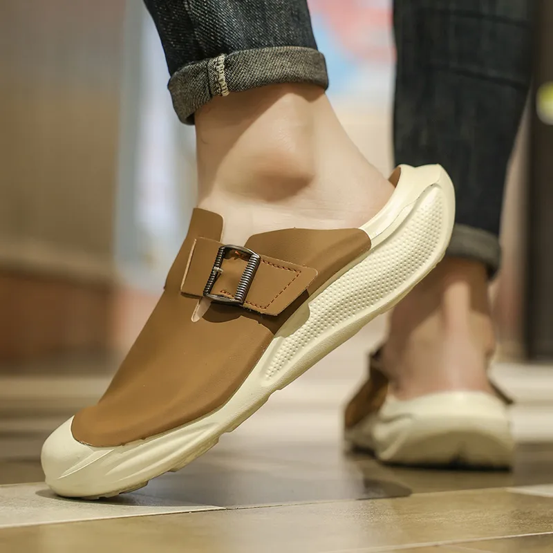 ROBINHOOD Cut Out Odor Resistant Abrasion Resistant Slip Resistant Antibacterial Closed Toe Slippers Men's Box Included-14