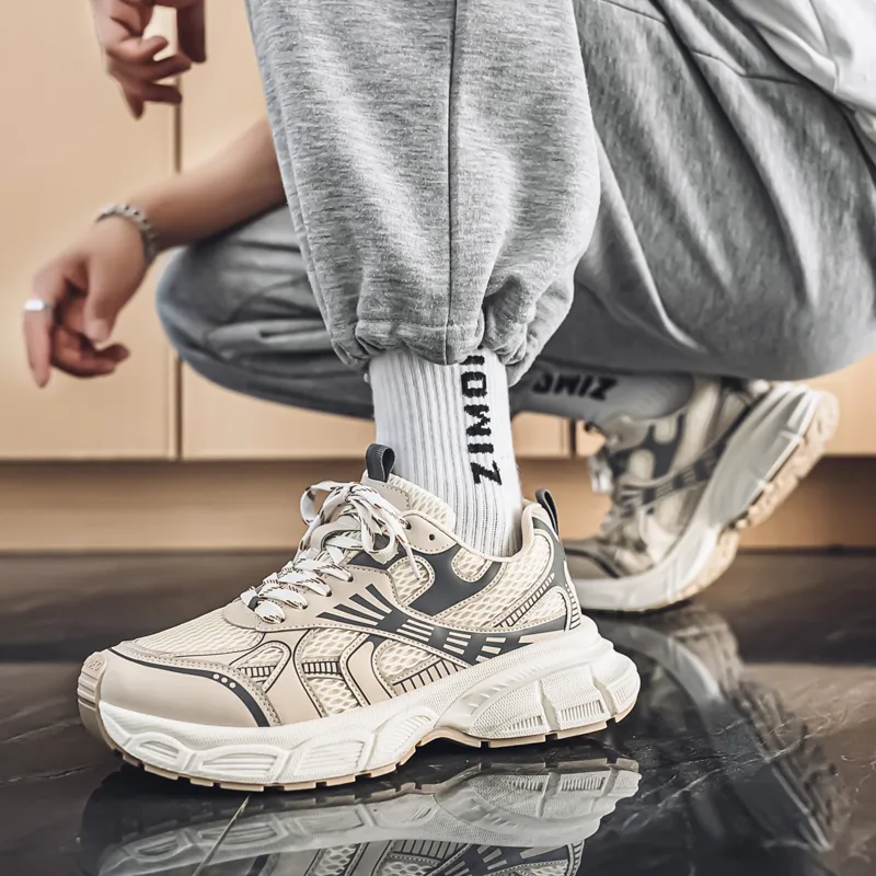 ROBINHOOD Slip Resistant, Abrasion Resistant, Breathable, Lightweight Low Top Chunky Sneakers Men's Box Included-14