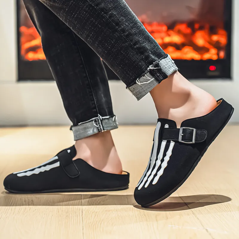 ROBINHOOD Odor Resistant Abrasion Resistant Slip Resistant Antibacterial Closed Toe Slippers Men's Box Included-4