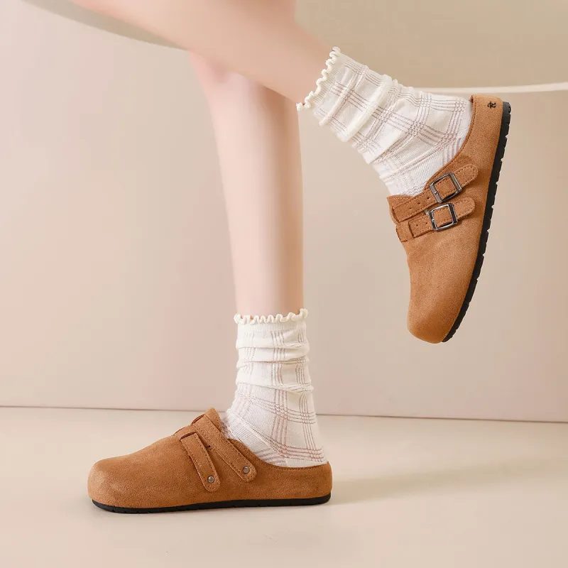 ROBINHOOD Rubber Sole Quiet Slip Resistant Closed Toe Slippers Women's Box Included-2