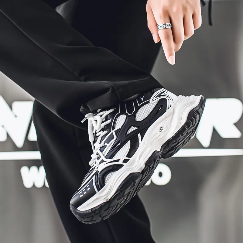 ROBINHOOD Slip Resistant, Abrasion Resistant, Breathable, Lightweight Low Top Chunky Sneakers Men's Box Included-9
