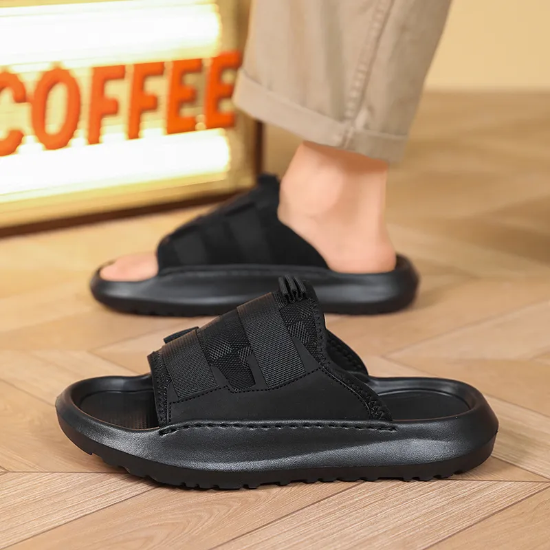 ROBINHOOD Slip Resistant Odor Resistant Abrasion Resistant Antibacterial Slide Slippers Men's Box Included-4