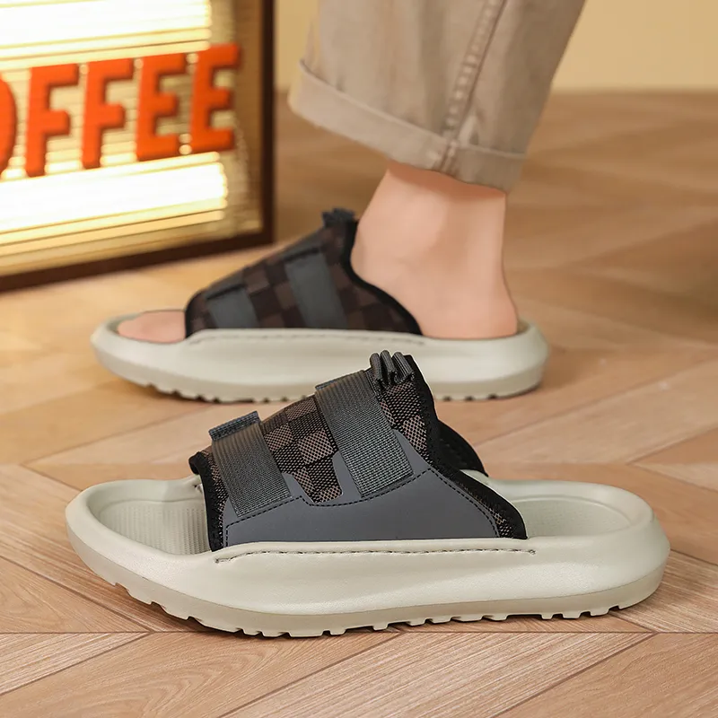 ROBINHOOD Slip Resistant Odor Resistant Abrasion Resistant Antibacterial Slide Slippers Men's Box Included-14