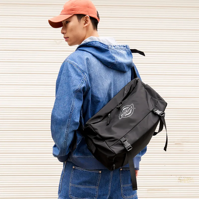 Dickies Polyester Crossbody Bag, Travel Bag, Gym Bag, Luggage Bag Unisex Black/Gray-4