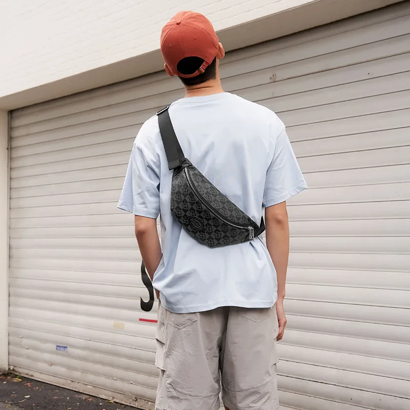 Dickies PVC Sling Bag, Fanny Pack, Crossbody Bag Unisex Denim Blue/Light Khaki/Classic Black-15