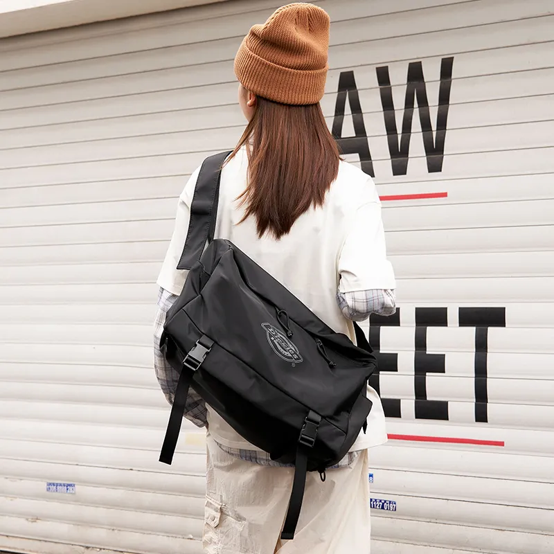 Dickies Polyester Crossbody Bag, Travel Bag, Gym Bag, Luggage Bag Unisex Black/Gray-3