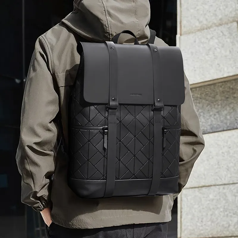 MEXICAN PVC Laptop Backpack Unisex Black-3