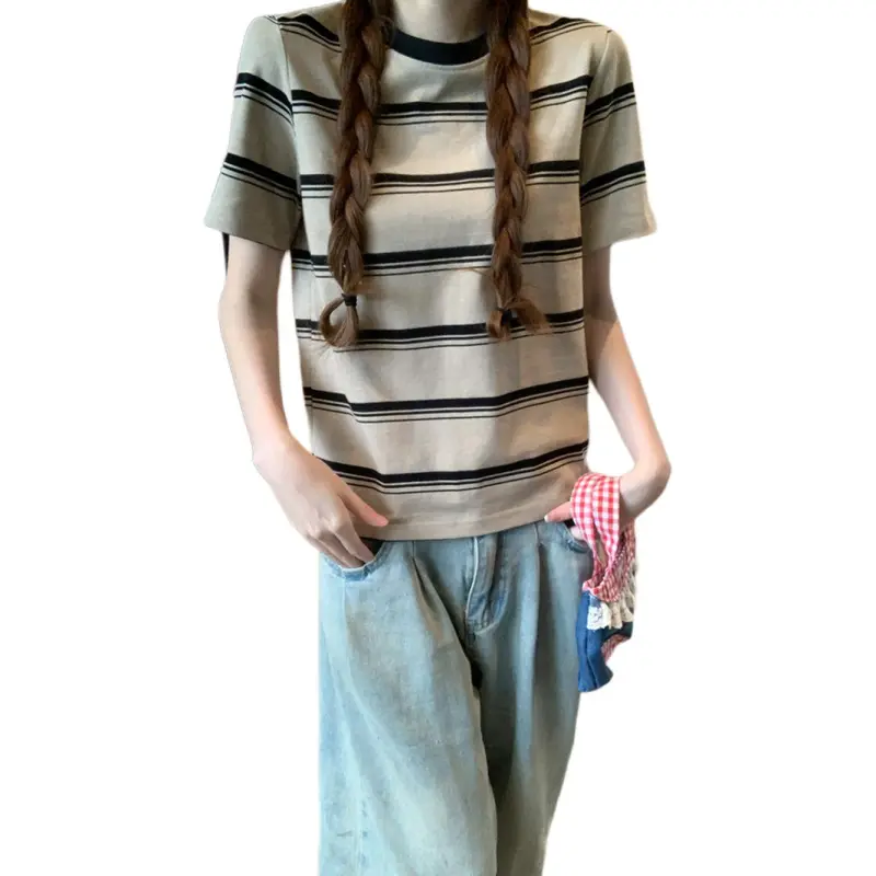 Mu Xiao Xin T Shirts Women's Apricot-1