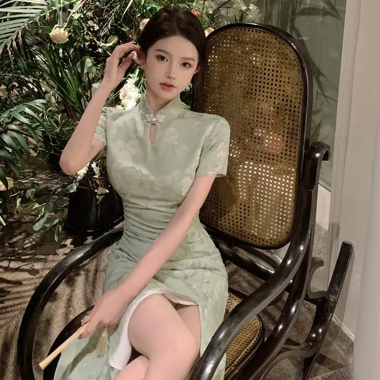 Mu Xiao Xin Short Sleeved Dress Women's-3