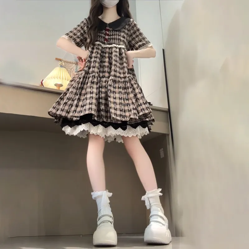 Mu Xiao Xin Short Sleeved Dress Women's-4