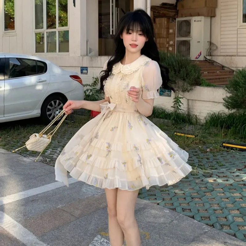 Mu Xiao Xin Short Sleeved Dress Women's-4