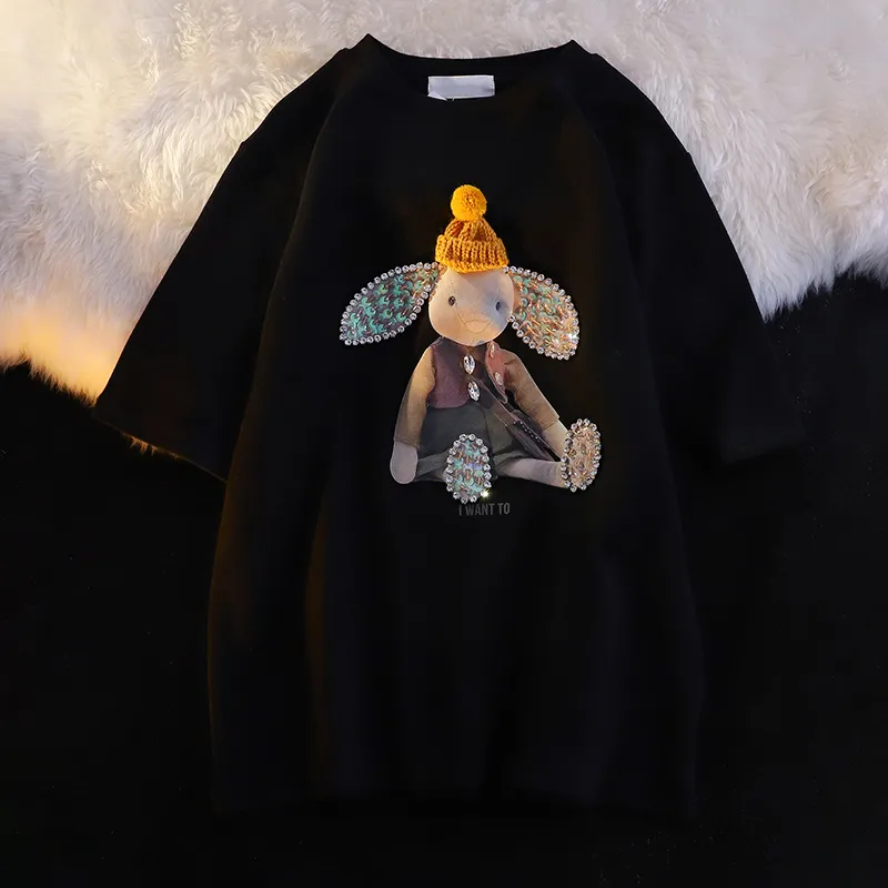 Mu Xiao Xin Drop Shoulder Sleeve T Shirt Women's-7