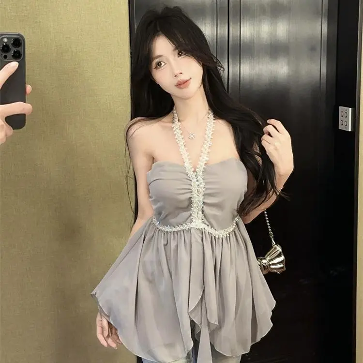 Mu Xiao Xin Strapless Top Women's-4