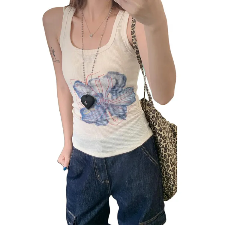 Mu Xiao Xin Tank Tops Women's Apricot-3