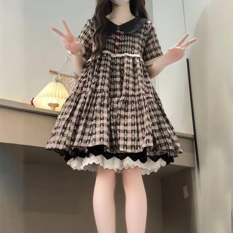 Mu Xiao Xin Short Sleeved Dress Women's-5