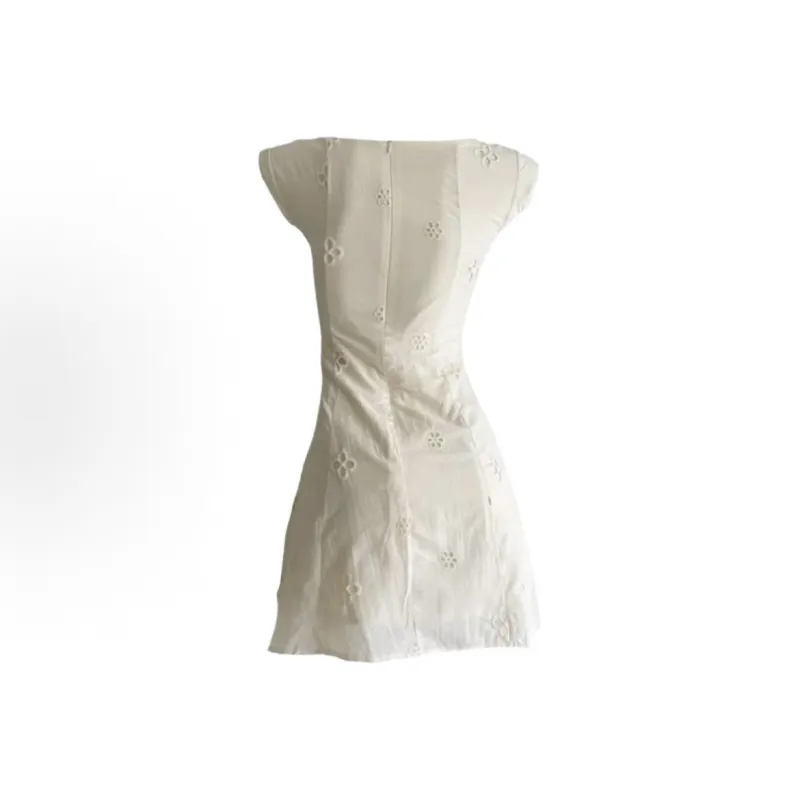 Mu Xiao Xin Slip Dresses Women's Beige Apricot-1