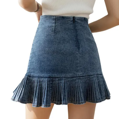 Mu Xiao Xin Denim Short Skirts Women's