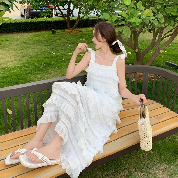 PLUSONEONE+ Slip Dresses Women's White-2