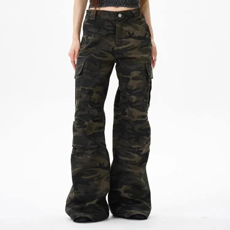PLUSONEONE+ Cargo Pants Women's Camouflage-1