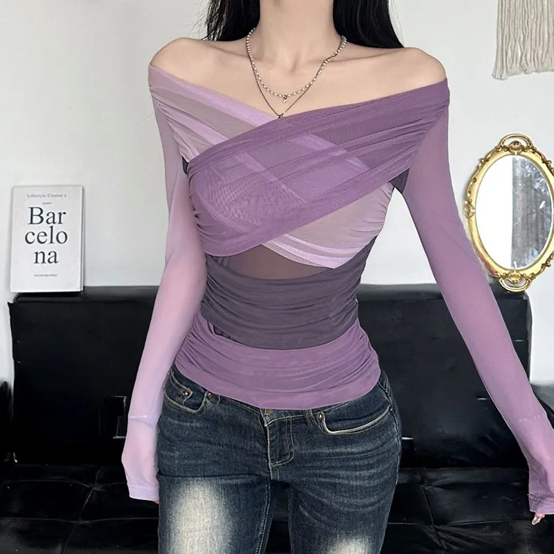 PLUSONEONE+ T-Shirts Women's Purple-2