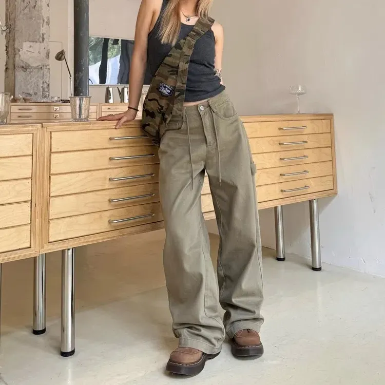 PLUSONEONE+ Cargo Pants Women's Khaki-2
