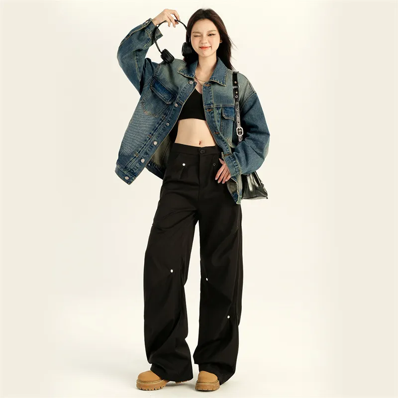 PLUSONEONE+ Denim Jacket Unisex Dark Blue-4