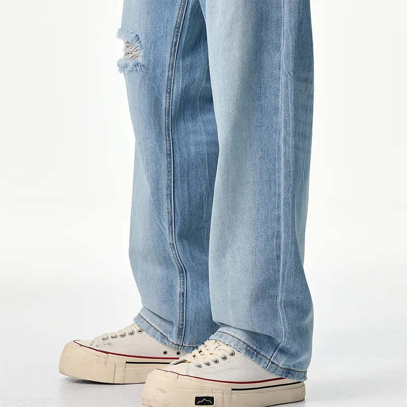 BUYDAUL Jeans Unisex Colorful Blue-4
