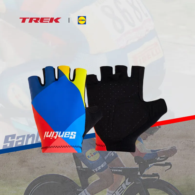 TREK Cycling Gear Glove Unisex Dark Blue/Yellow-1