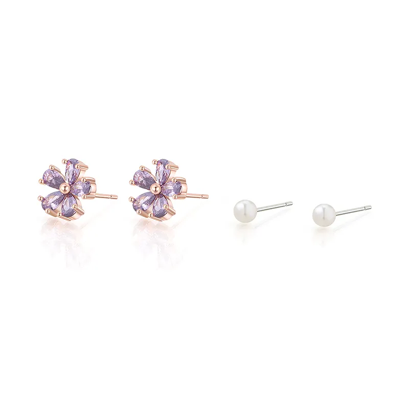 AJIDOU S925 Silver Stud Earrings Women's-1
