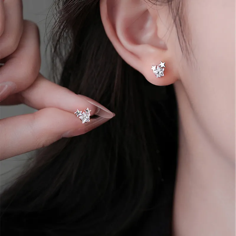 Zocai S925 Silver Stud Earrings Women's-2