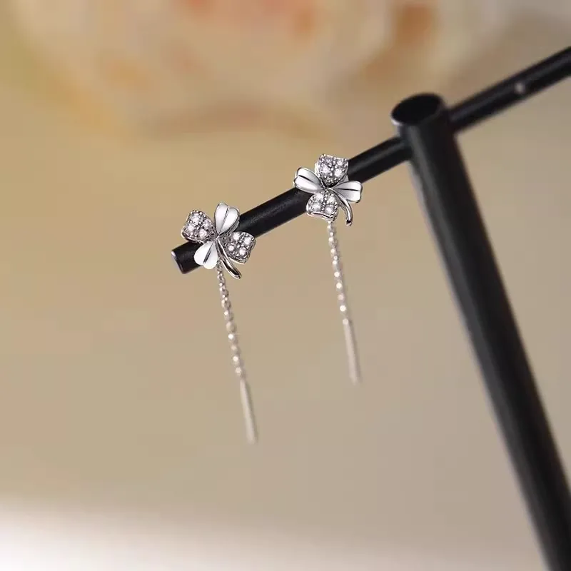 Zocai S925 Silver Drop Earrings Women's-4