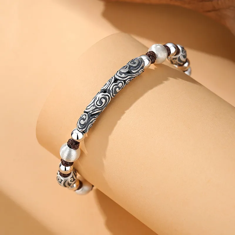 Zocai S999 Fine Silver Pure Silver Bracelets Men's-5