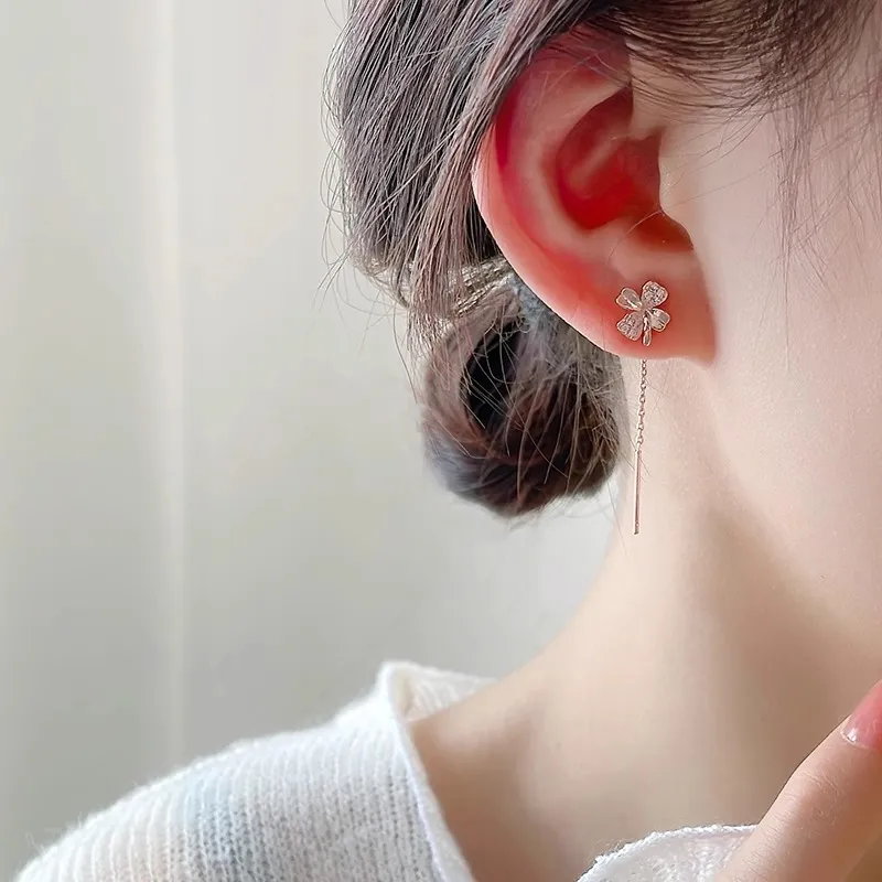 Zocai S925 Silver Drop Earrings Women's-10