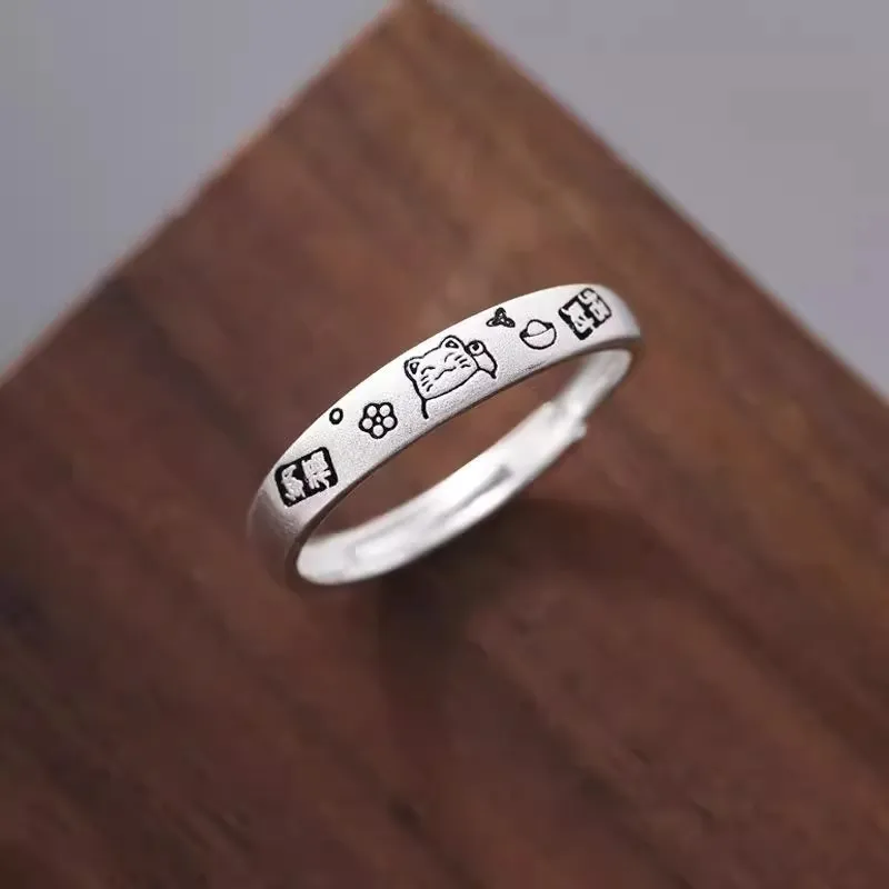 Zocai S999 Fine Silver Rings Unisex-4