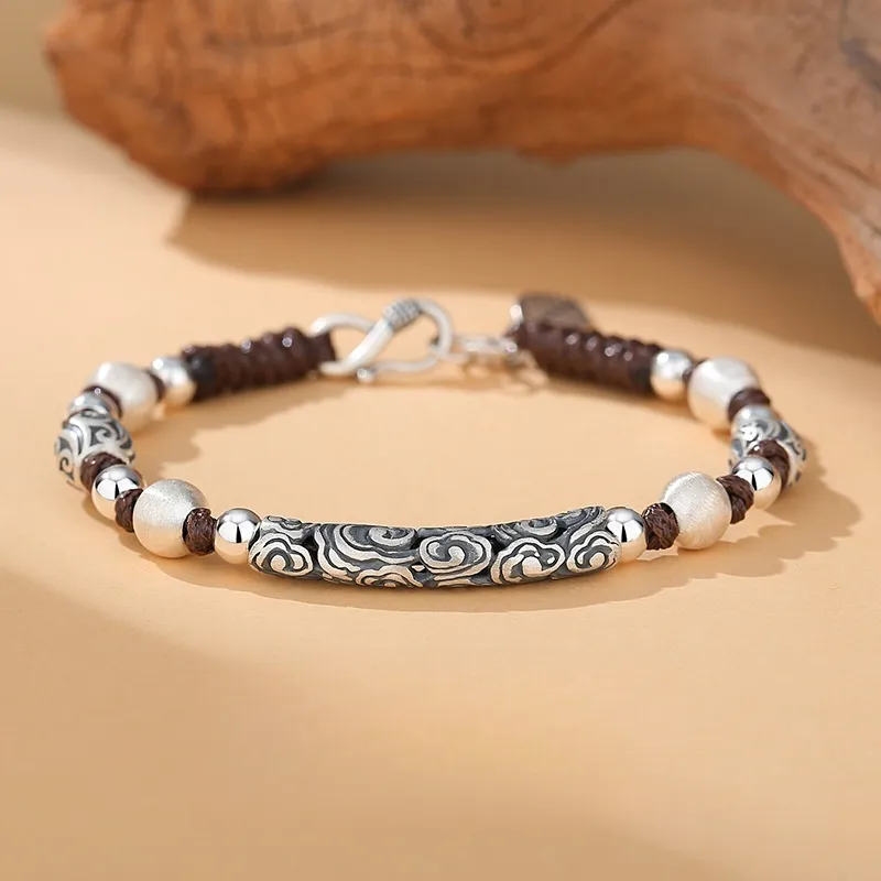Zocai S999 Fine Silver Pure Silver Bracelets Men's-3