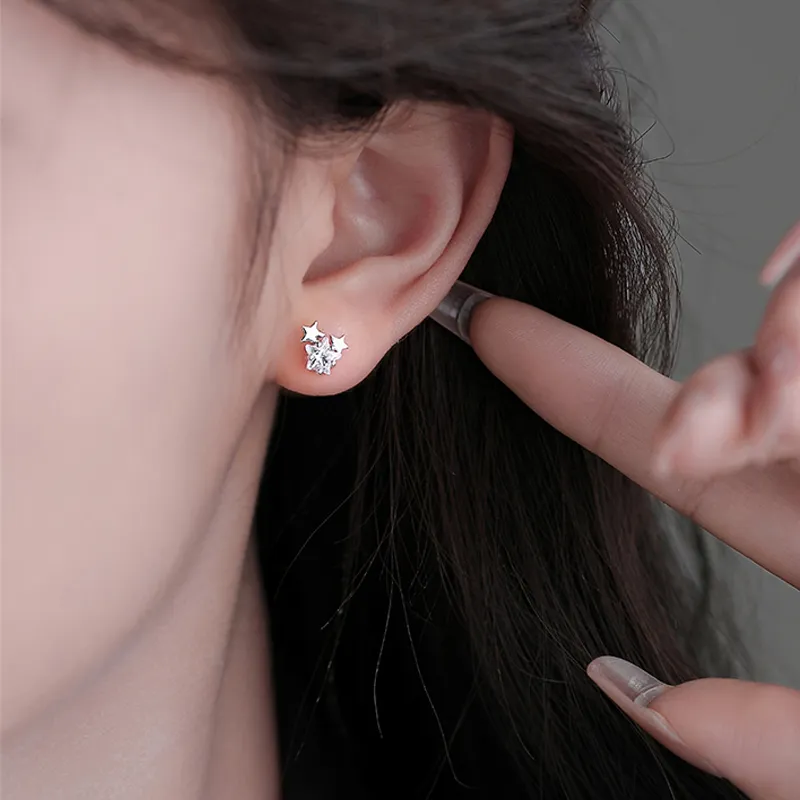 Zocai S925 Silver Stud Earrings Women's-3