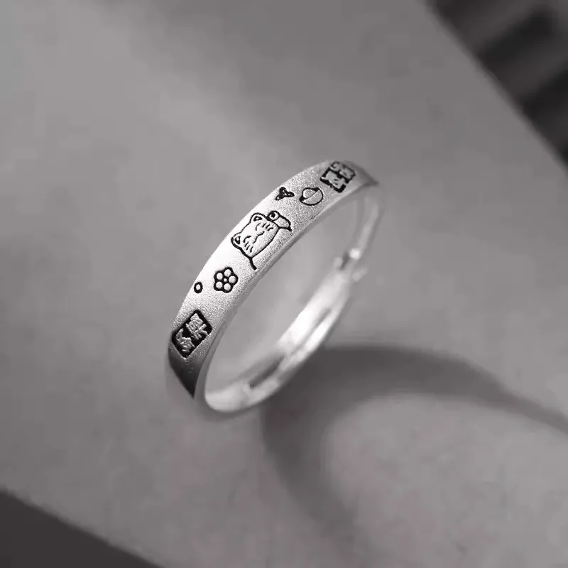 Zocai S999 Fine Silver Rings Unisex-5