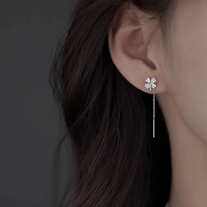 Zocai S925 Silver Drop Earrings Women's-3