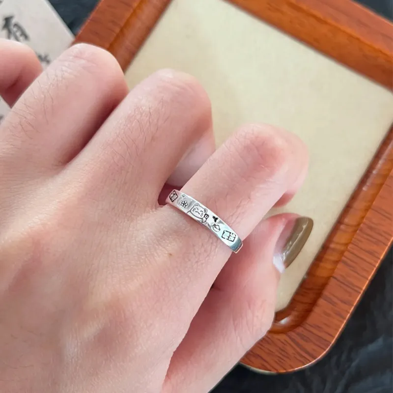 Zocai S999 Fine Silver Rings Unisex-2