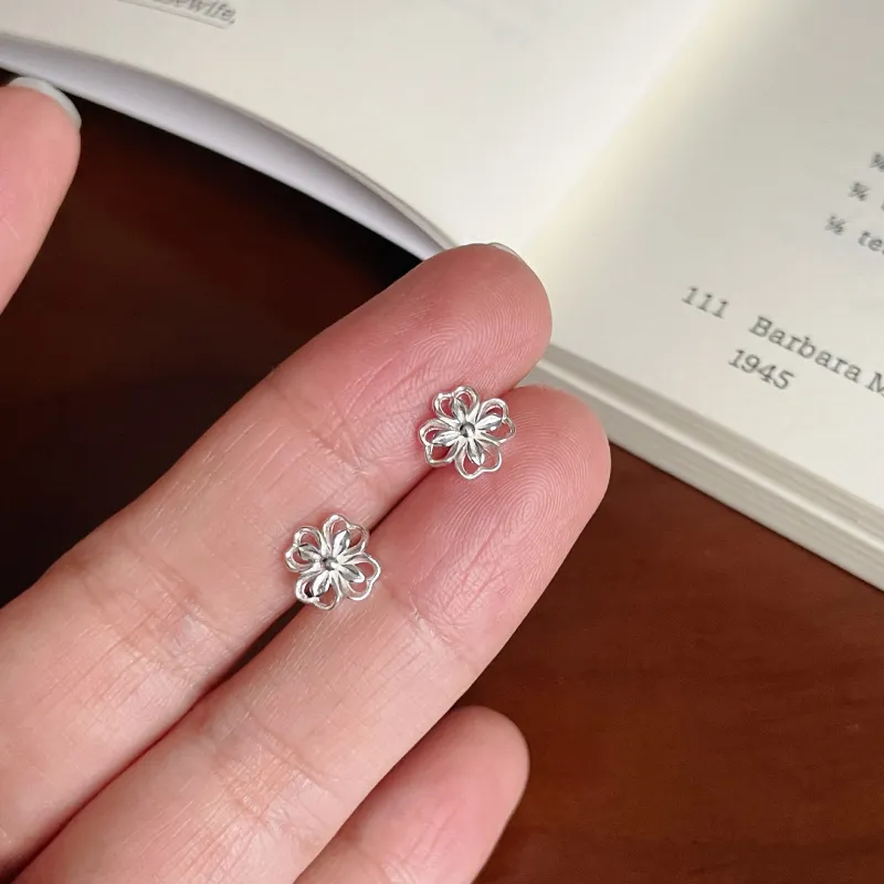 Zocai S999 Fine Silver Stud Earrings Women's-2