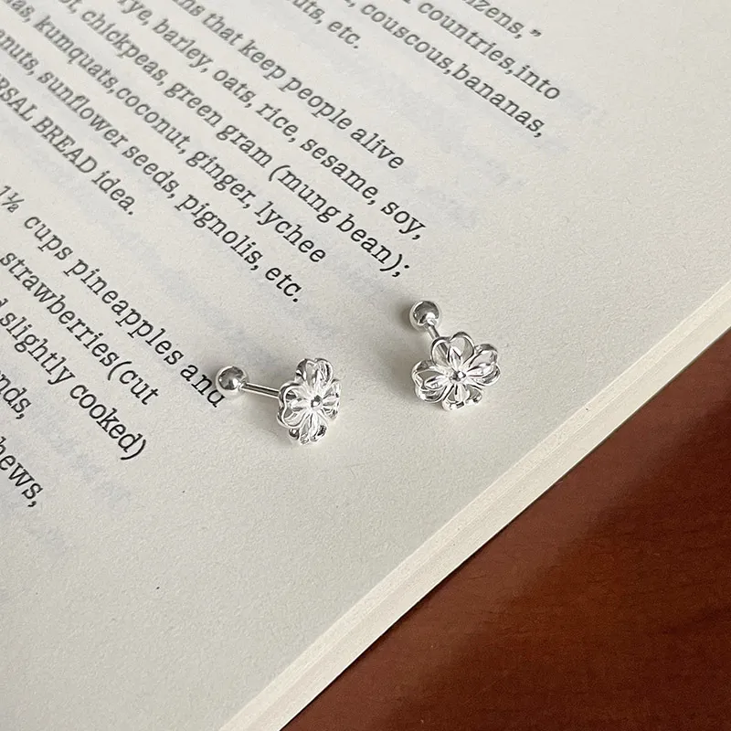 Zocai S999 Fine Silver Stud Earrings Women's-3